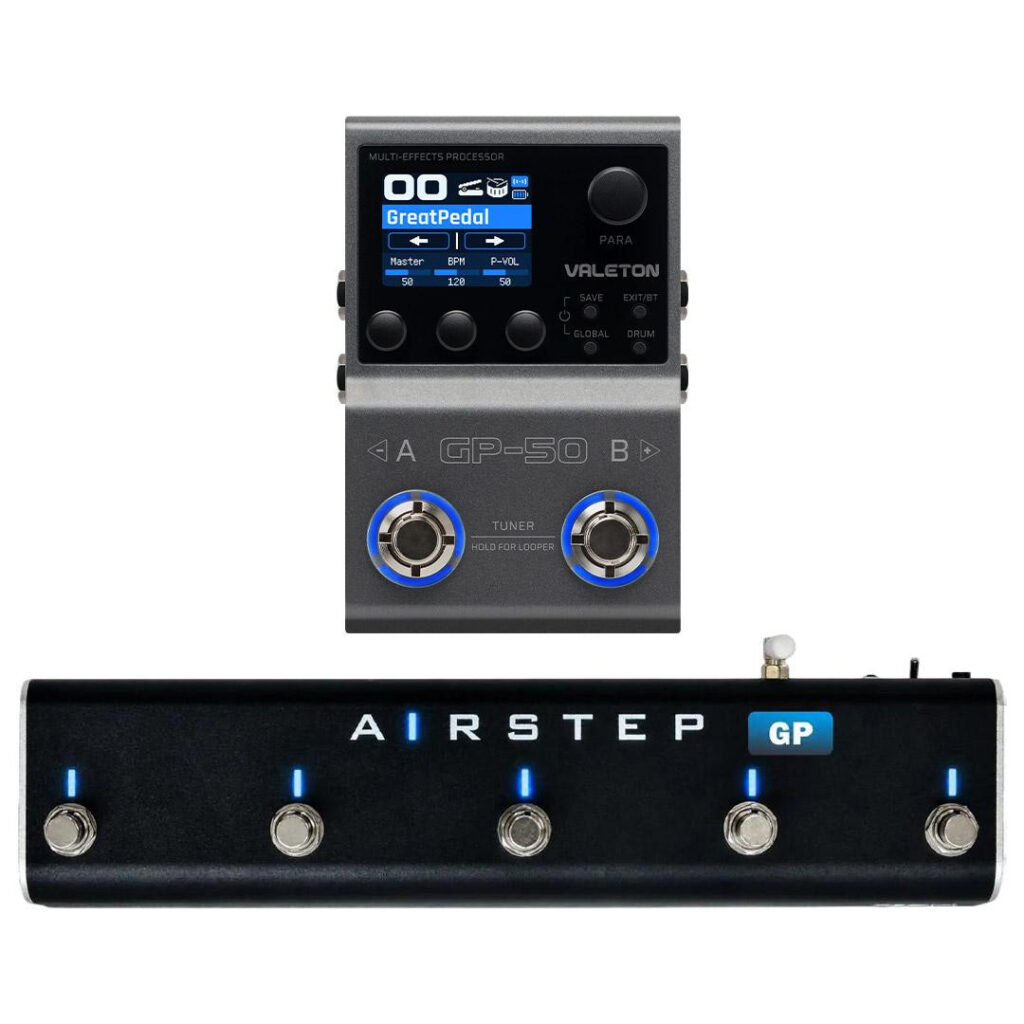 Valeton GP-50 Multi-FX Pedal & XSonic Airstep GP Controller Bundle