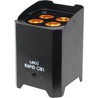 LEDJ Rapid QB1 RGBA Battery-Powered LED Uplighter Black Housing