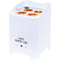 LEDJ Rapid QB1 RGBA Battery-Powered LED Uplighter White Housing