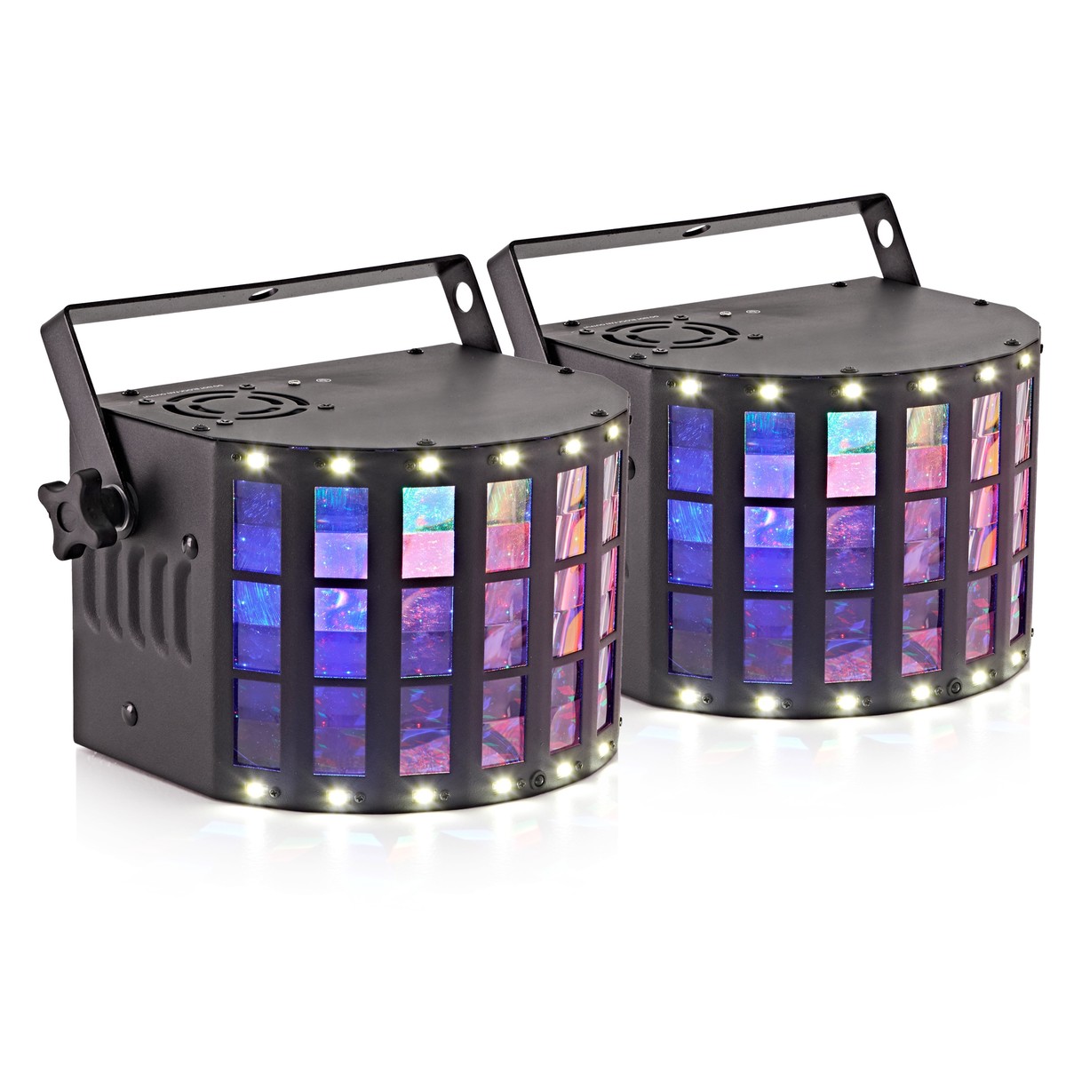 Cluster Derby Lights with Strobe by Gear4music Pair