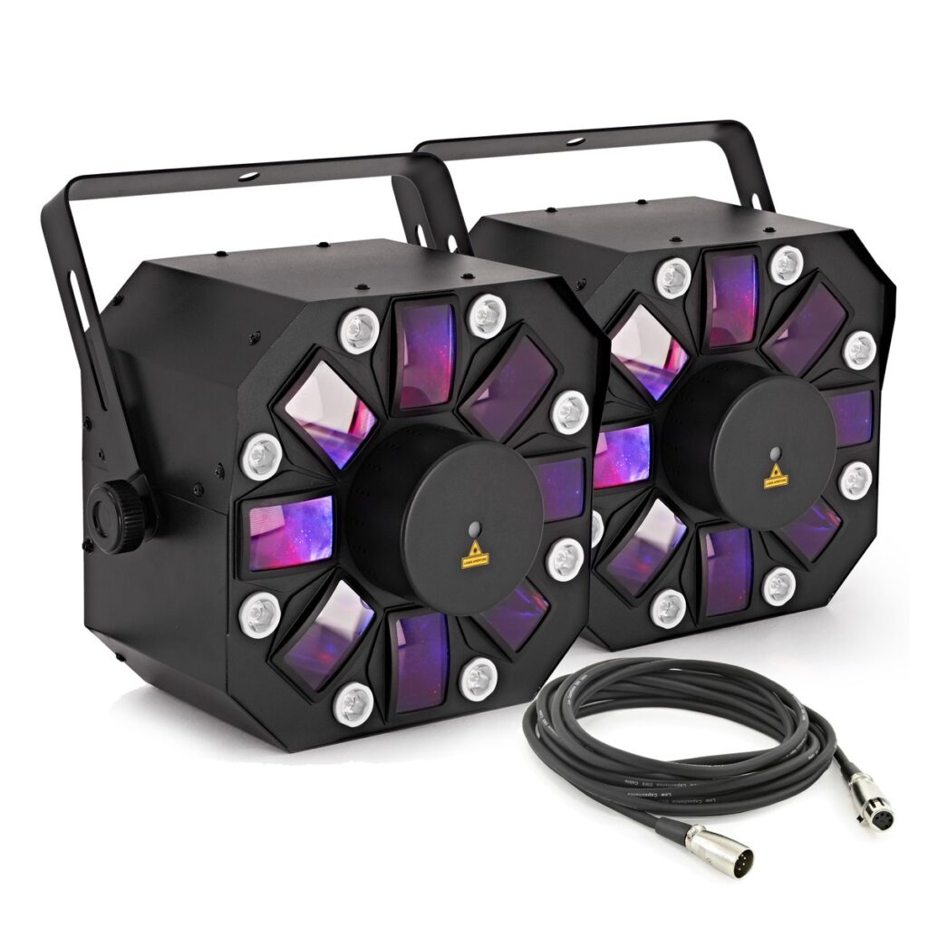 Stellar 66W Multi FX Lights by Gear4music Pair