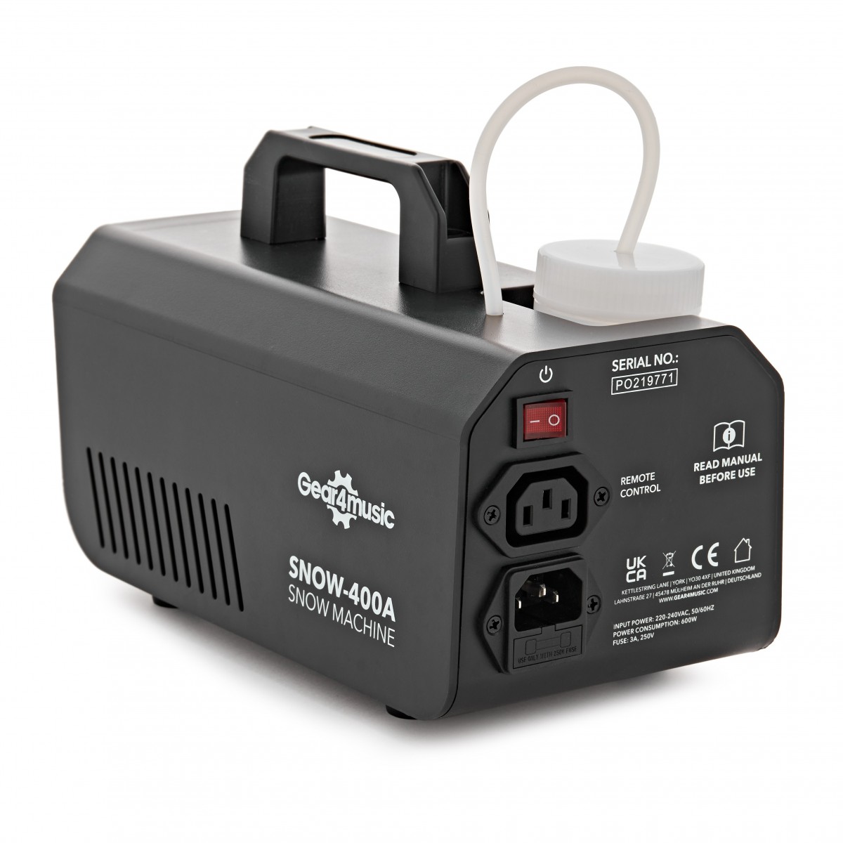 400W Snow Machine by Gear4music - Image 4