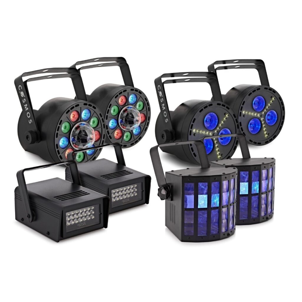 Cosmos Strobe Derby and LED Party Lights Bundle