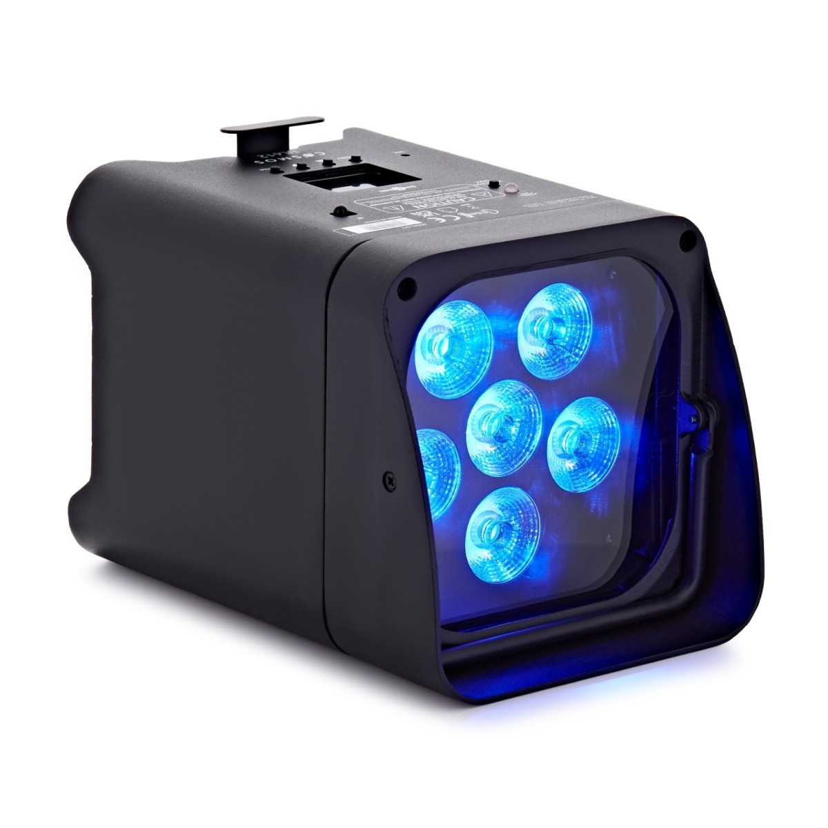 Cosmos 6x12W Battery Powered LED Uplighter Black - Image 4