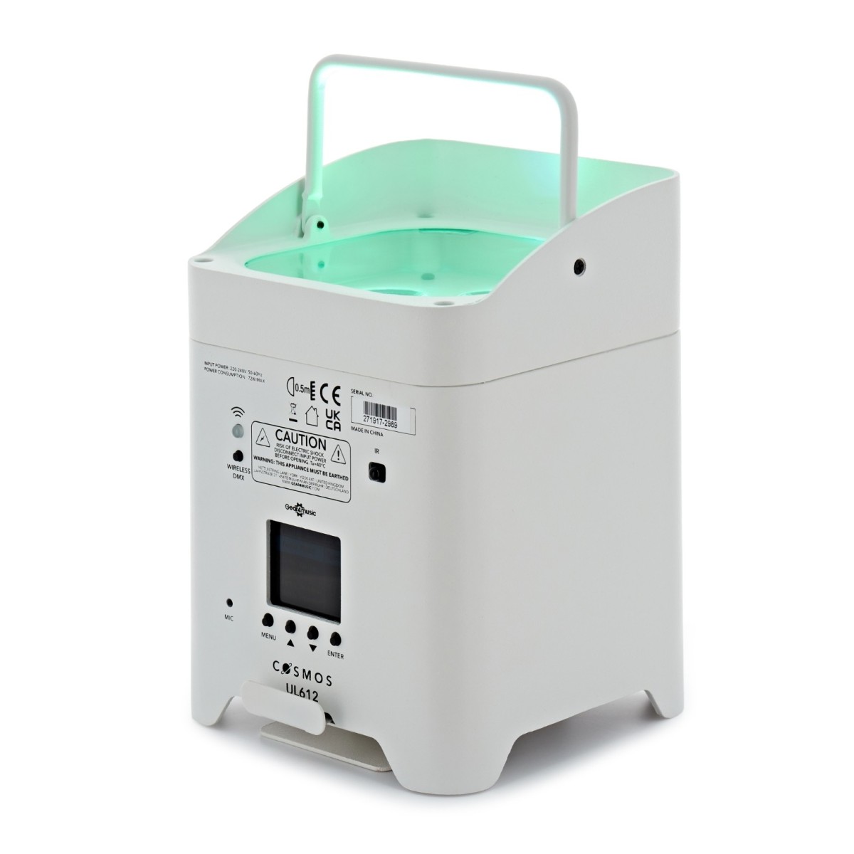 Cosmos 6x12W Battery Powered LED Uplighter White - Image 2
